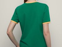 Футболка из хлопка с контрастной окантовкой
