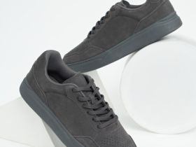 Кеды из натуральной замши, Серый