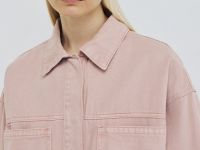 Джинсовая куртка-рубашка, Розовый