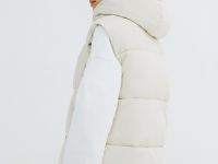 Жилет с капюшоном, Бежевый