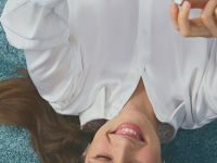 Блузка из сатина, Белый