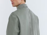 Куртка-рубашка из твила с карманами, Зеленый