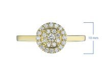 Классическое кольцо из желтого золота с бриллиантами э0301кц05160500