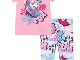 Комплект детский трикотажный для девочек: фуфайка (футболка), брюки (легинсы)