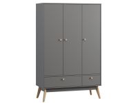 Распашной шкаф Торвалль 3-118x185 Графитовый