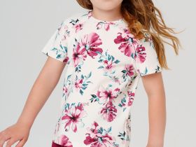 Фуфайка трикотажная для девочек (футболка)