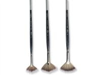 Кисть синтетика №2 веерная, два уровня длины Гамма "Модерн" короткая ручка