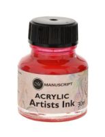 Тушь акриловая Manuscript "Acrylic Artists Ink" 30 мл, малиновый