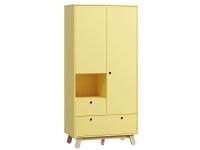 Распашной шкаф Анджи 2-93x195 Желтый