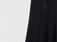 Платье миди с акцентным поясом, Черный