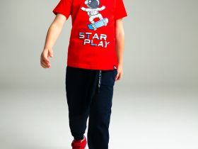 Комплект трикотажный для мальчиков: фуфайка (футболка), брюки