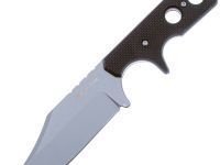 Нож с фиксированным клинком Cold Steel Mini Tac Bowie, сталь 8Cr13MoV, рукоять G10, черный