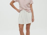 Плисированная юбка-мини на резинке