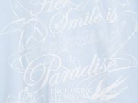 Футболка с принтом для девочек, Голубой