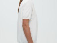 Джемпер с коротким рукавом и воротником-стойкой