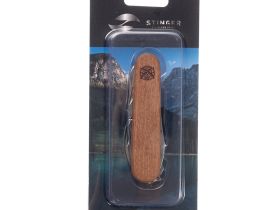 Нож перочинный Stinger 90 мм, 13 функций, коричневый, в блистере