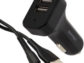 NTU35MC13TZ 2xUSB с кабелем microUSB Black