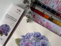 Набор акварели Гамма "Старый Мастер" "Ботаническая иллюстрация", 14 цв*2,6 мл , кюветы , с кисью , м