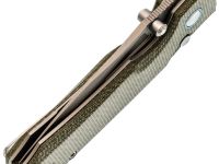 Складной нож Remette Rhino, сталь Sandvik 14C28N, рукоять микарта, зеленый