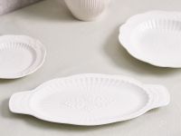 Блюдо Emboss White