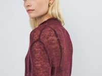 Полупрозрачный джемпер с шерстью альпака, Фиолетовый