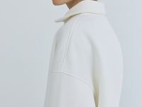 Толстовка с принтом и воротником на молнии, Бежевый