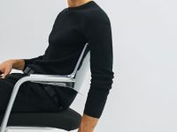 Текстурный джемпер из хлопка, Черный