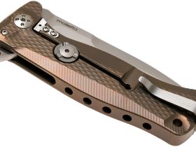 Нож складной LionSteel SR11 B (BRONZE), сталь Uddeholm Sleipner® Satin, рукоять титан по технологии Solid®, бронзовый