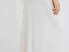 Вязаная юбка из струящейся пряжи, Белый