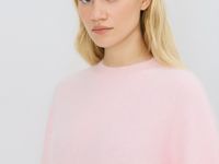 Джемпер оверсайз из пряжи с ангорой, Розовый