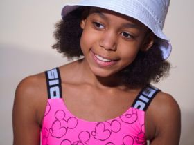 Панама  джинсовая для девочки