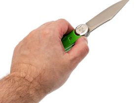 Складной нож Перемен Лисичка, сталь 8Cr14MoV, рукоять FRN, зеленый