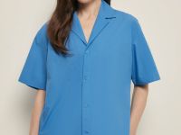 Блузка из хлопка с коротким рукавом