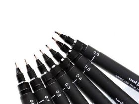 Линер UNI PIN06-200 (S) 0,6 мм, черный