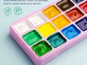 Набор гуаши HIMI 18 цветов, розовый