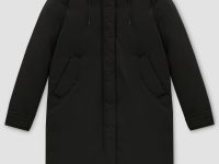 Пуховое пальто с капюшоном