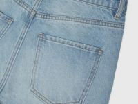 Прямые джинсы с высокой посадкой, Голубой