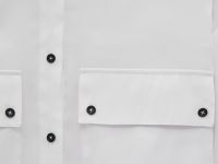 Блузка с воротником-стойкой и нагрудными карманами