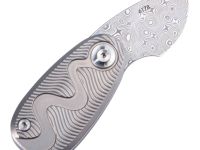 Складной нож-подвеска Sanrenmu 6178, сталь Дамаск, рукоять титан