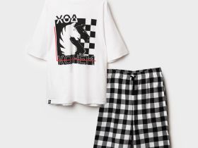 Комплект для мужчин: фуфайка (футболка) трикотажная, шорты текстильные