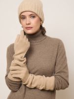 Перчатки длинные из верблюжьей шерсти 80mf бежевые