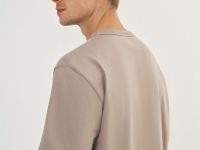 Футболка с текстовым принтом, Бежевый