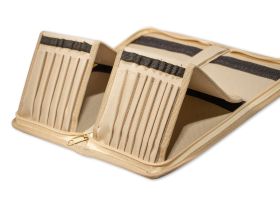 Пенал для кистей на короткой ручке Pinax, 14 отд., бежевый