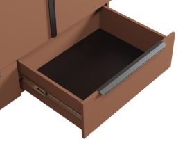 Распашной шкаф Квелен 3-144x220 Терракотовый