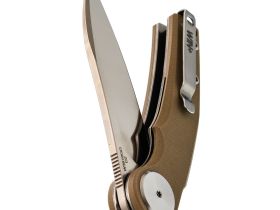 Складной нож Dr.Tech W3618GD, сталь D2, рукоять G10, песочный