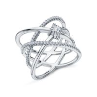 Серебряное кольцо с фианитами