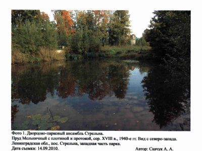 Пруд Мельничный с плотиной (руины) и протокой