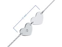 Браслет из белого золота с бриллиантом э0901бр03185900