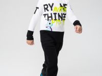 Фуфайка трикотажная для мальчиков (футболка с длинными рукавами)