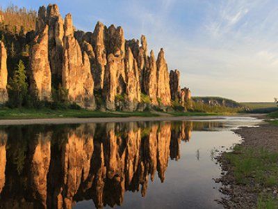 "Золотые Скалы реки Синяя". Синские, Ленские Столбы